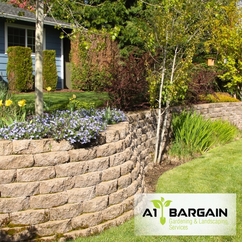 Image presents Stunning Sandstone Retaining Walls