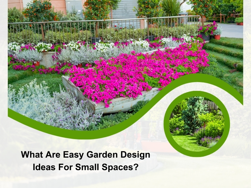 Colourful flowers in raised beds presenting easy garden design ideas for small spaces with creative layouts.