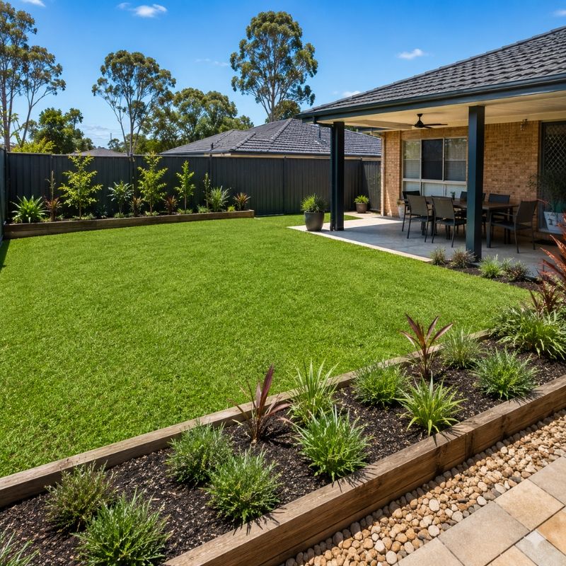 Penrith lawn and garden suited to clay soil and summer heat