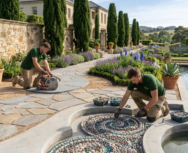 A1 team on a St Ives landscaping job or a finished landscaping result