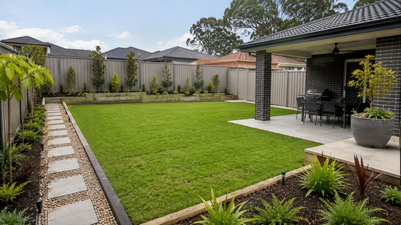 Completed landscaping project in Liverpool