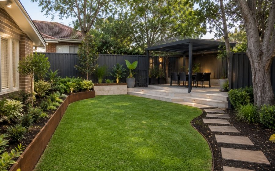 Backyard landscaping transformation in Parramatta