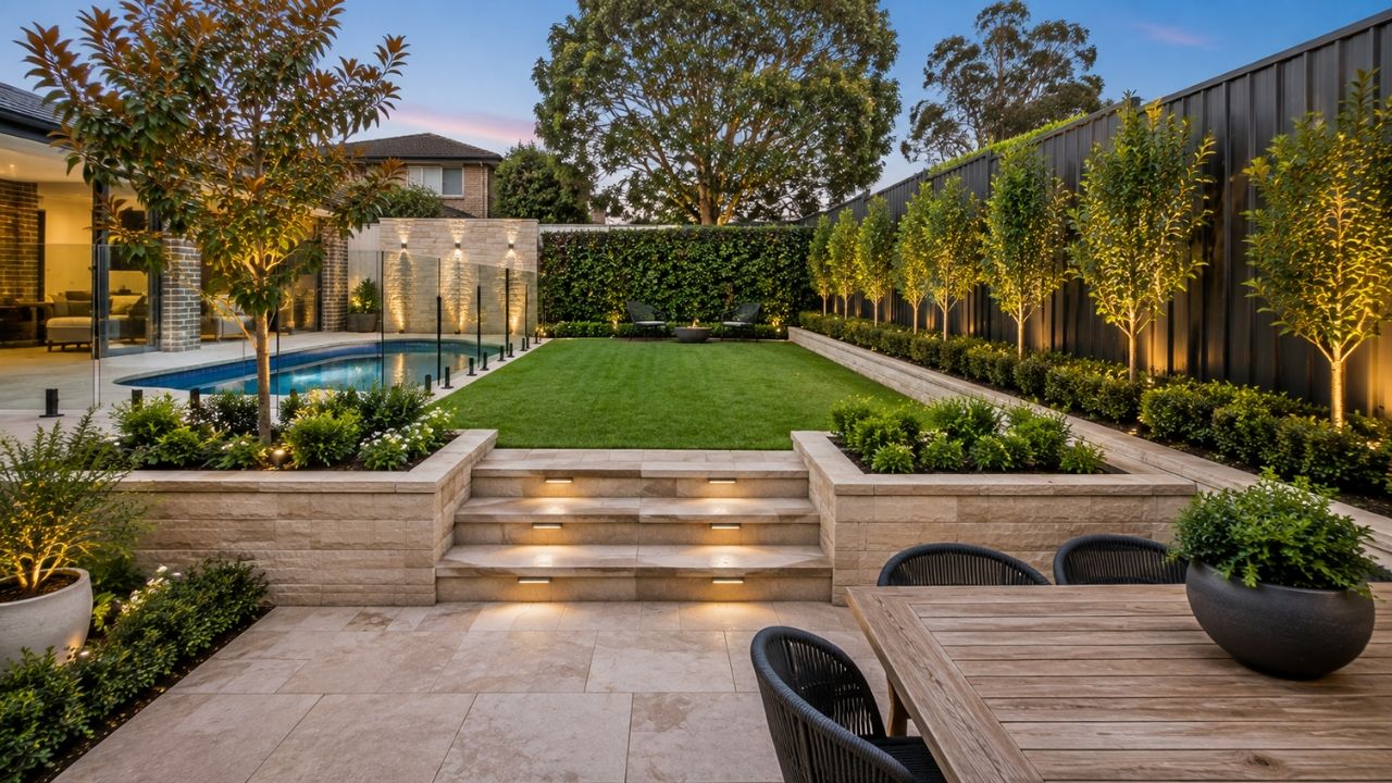 Completed landscaping project in Penrith