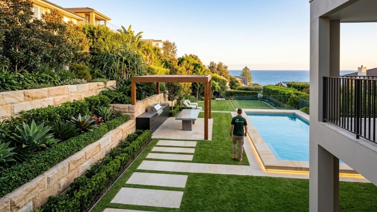 Completed landscaping project in Randwick