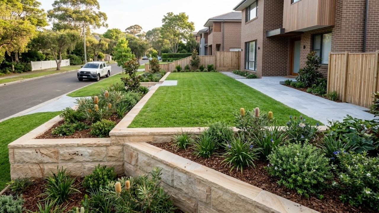 Completed landscaping project in Waverley