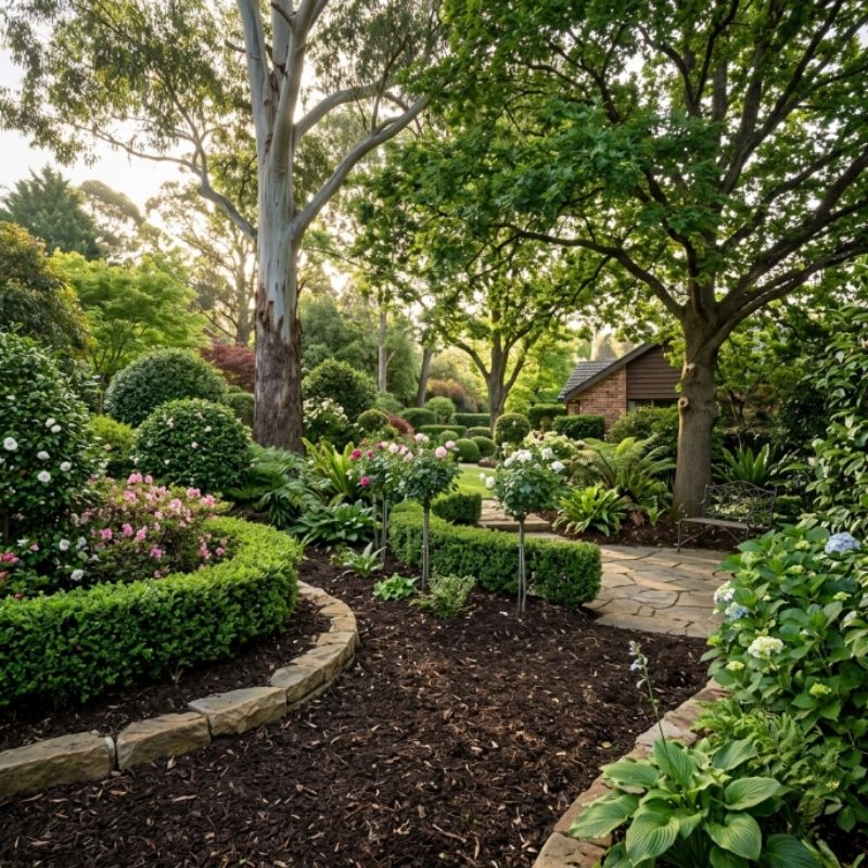 Mature established garden in The Hills Shire