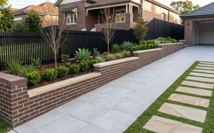 Inner West paving and retaining wall project