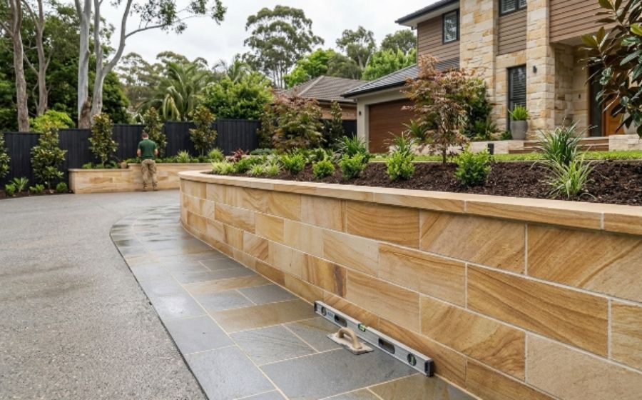 Ku-ring-gai paving and retaining wall project