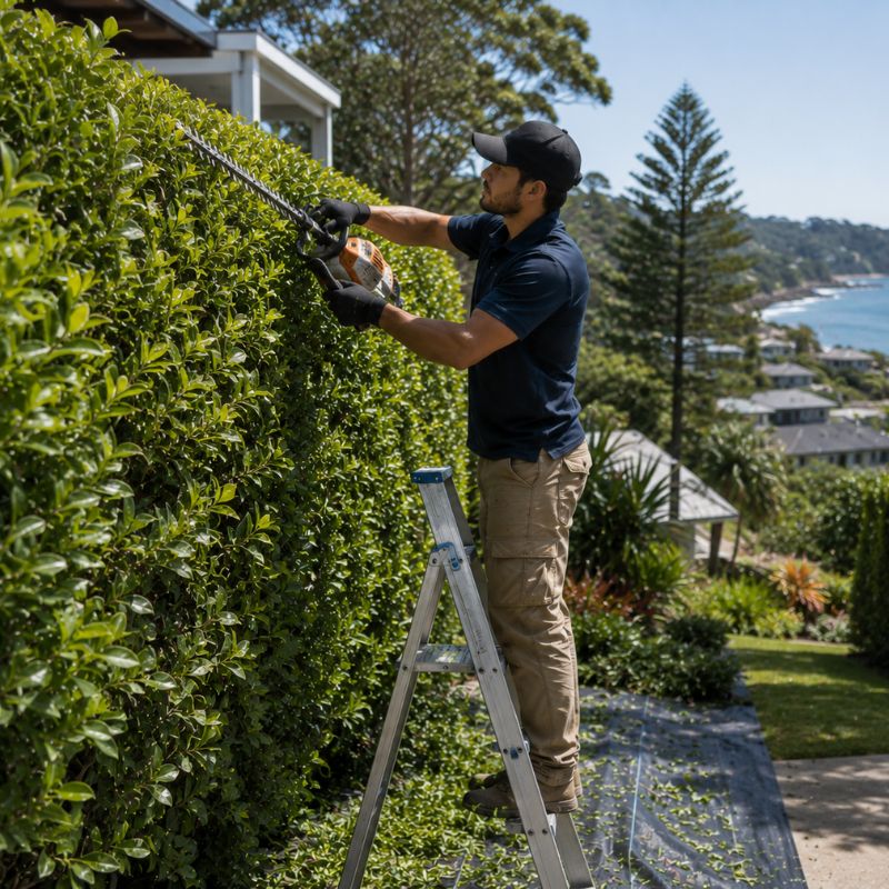 tree pruning and trimming being carried out on a Northern Beaches property, part of landscaping Northern Beaches
