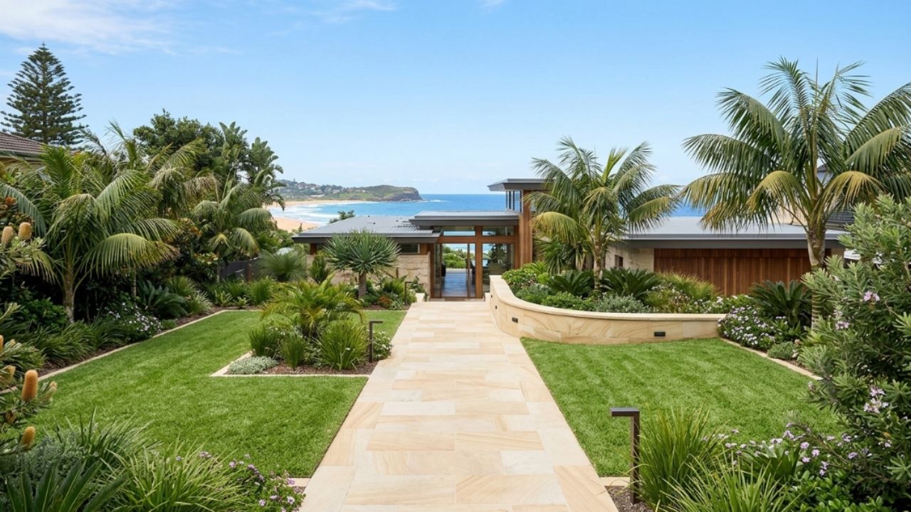 Completed landscaping project in Northern Beaches