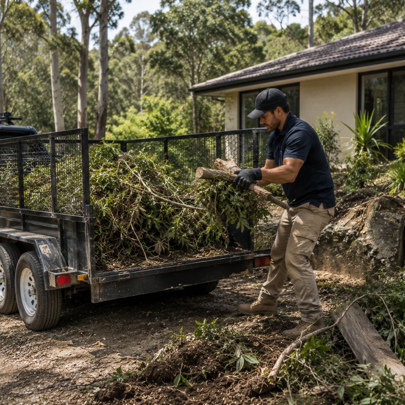 rubbish and land removal being carried out on a Sutherland Shire property, part of landscaping Sutherland Shire