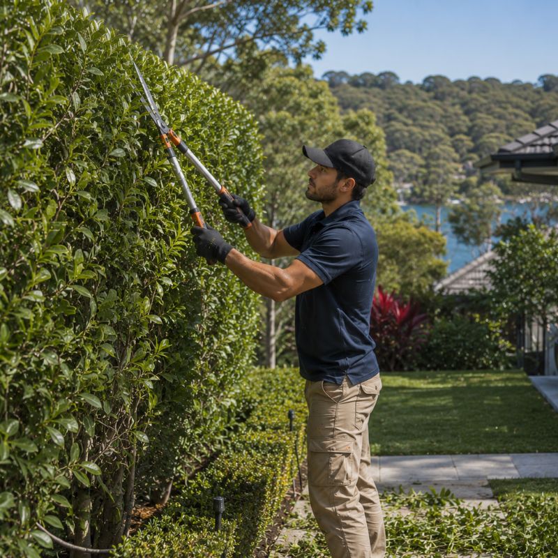 tree pruning and trimming being carried out on a Sutherland Shire property, part of landscaping Sutherland Shire