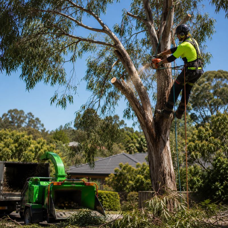 ree lopping being carried out on a The Hills Shire property, part of landscaping The Hills Shire