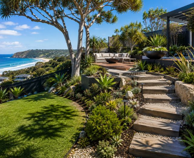 A1 team on an Avalon Beach gardening job or a finished gardening result