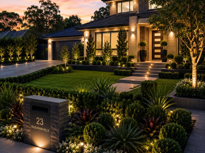 Completed A1 gardening work in Baulkham Hills (wide flagship shot).
