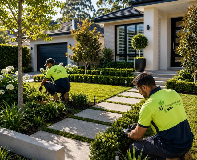 A1 team on a Beecroft job, or a finished gardening result.