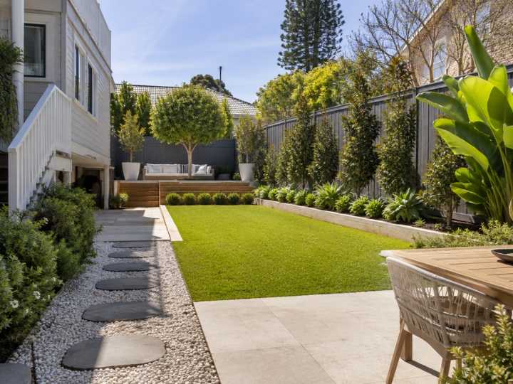 Completed A1 gardening work in Bondi (wide flagship shot)