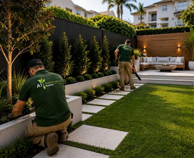 A1 team on a Bondi job, or a finished gardening result