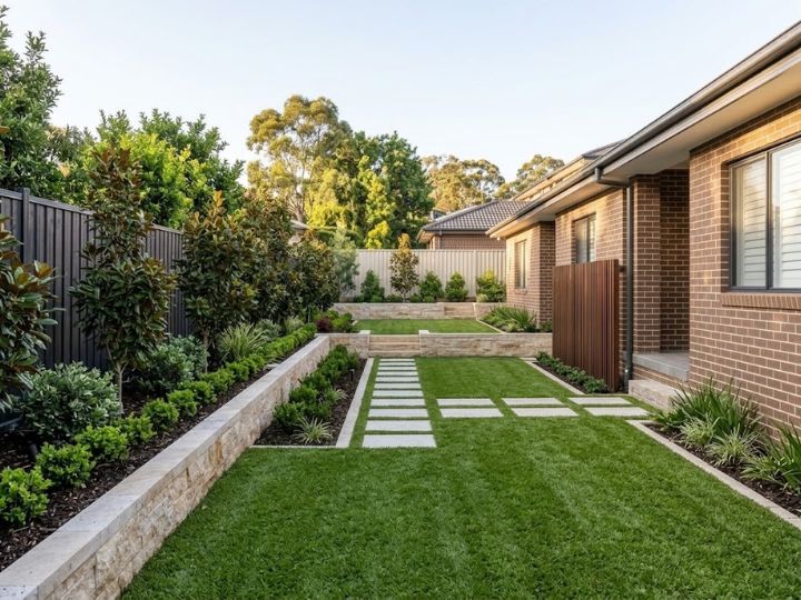 Completed A1 gardening work in Cherrybrook (wide flagship shot).