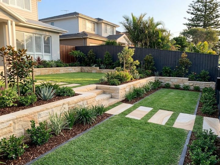 Completed A1 gardening work in Cronulla (wide flagship shot).