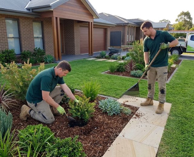 A1 team on a Denham Court job, or a finished gardening result.
