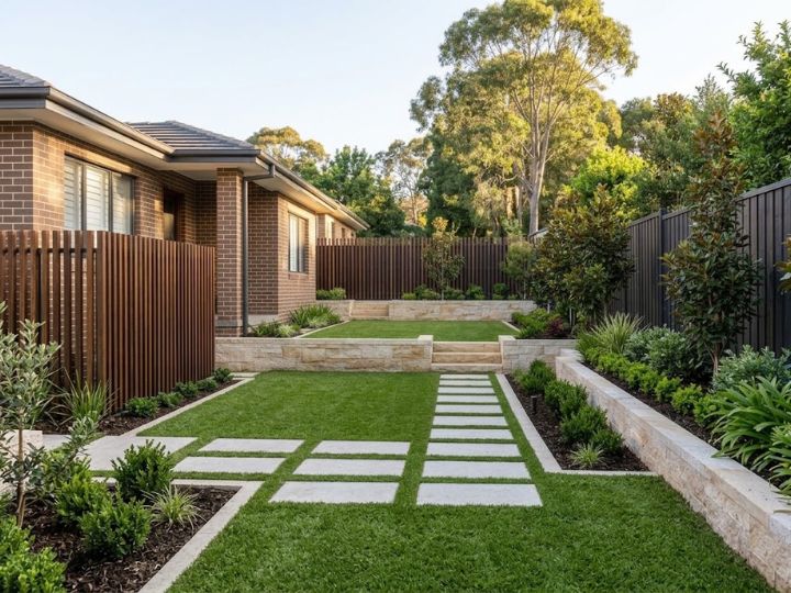 Completed A1 gardening work in Elderslie (wide flagship shot).