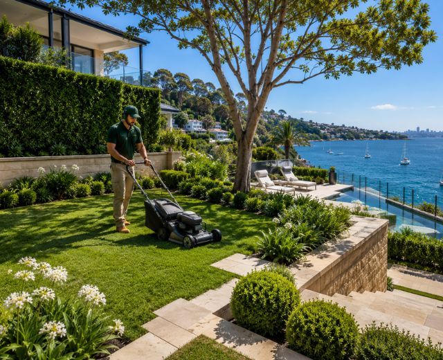 A1 team on a Vaucluse landscaping job or finished landscaping result