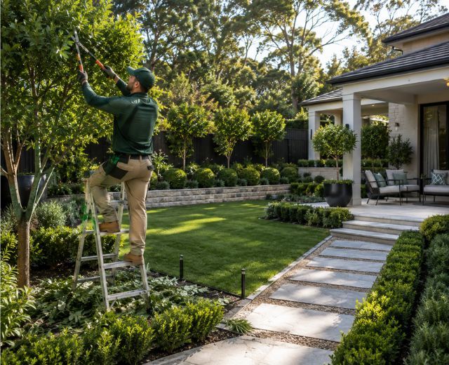 A1 team on a Wahroonga job, or a finished landscaping result.