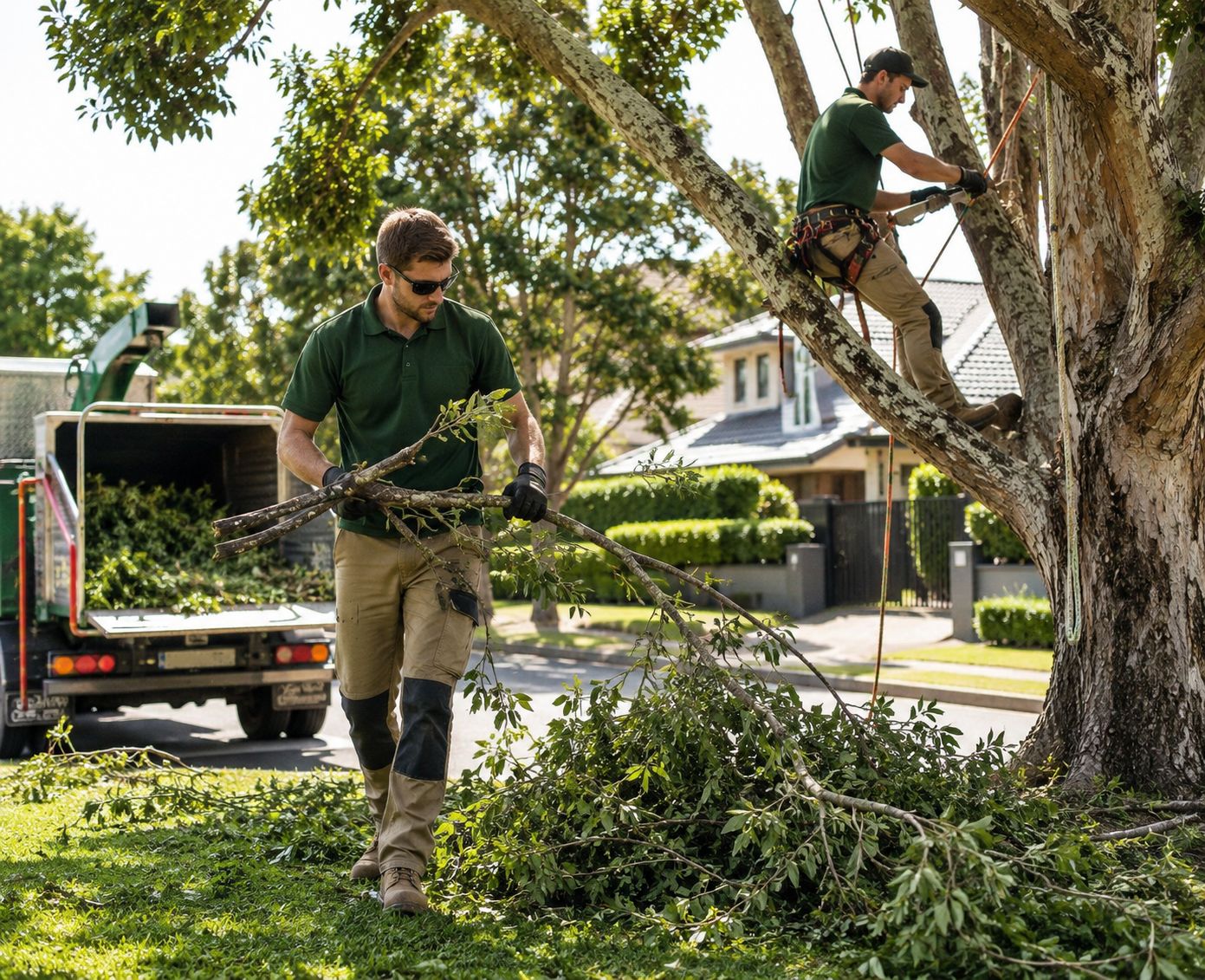 A1 team on a Campbelltown job, or a finished tree services result.